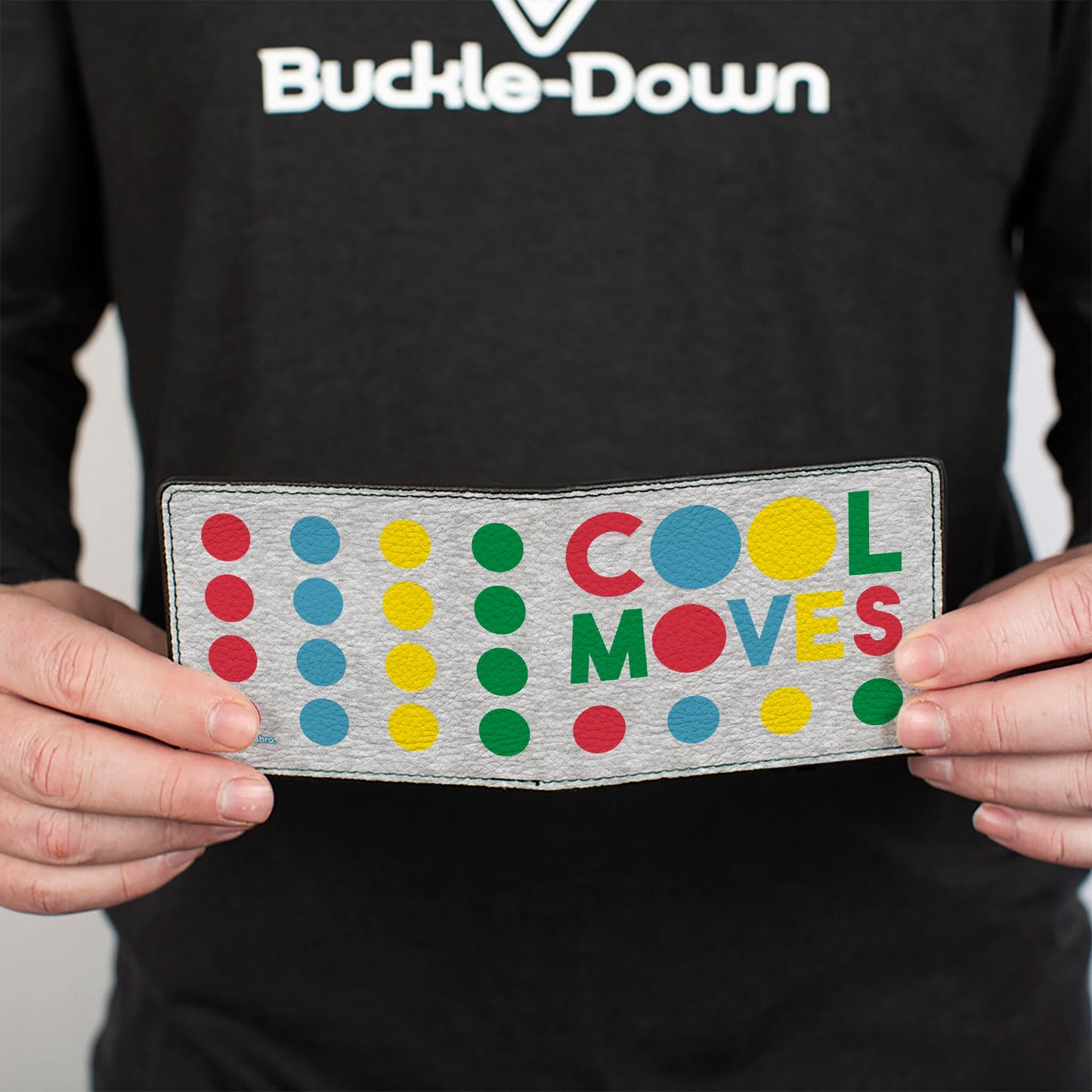 Bi-Fold Wallet - Twister COOL MOVES Circle Spots Gray/Multi Color