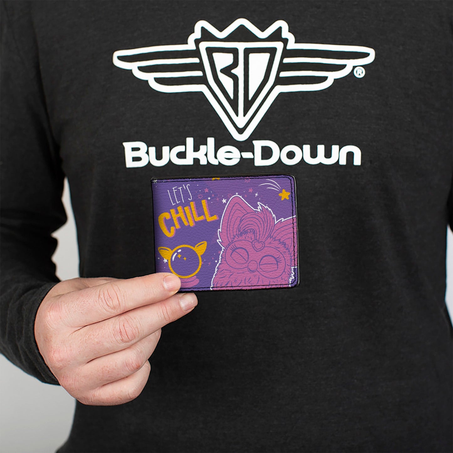 Bi-Fold Wallet - Furby Friends LET'S CHILL Pose Purples/Pink