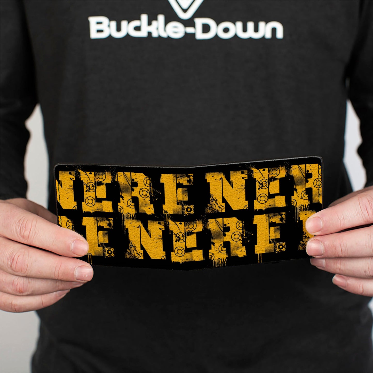 Bi-Fold Wallet - NERF Target Text Black/Orange