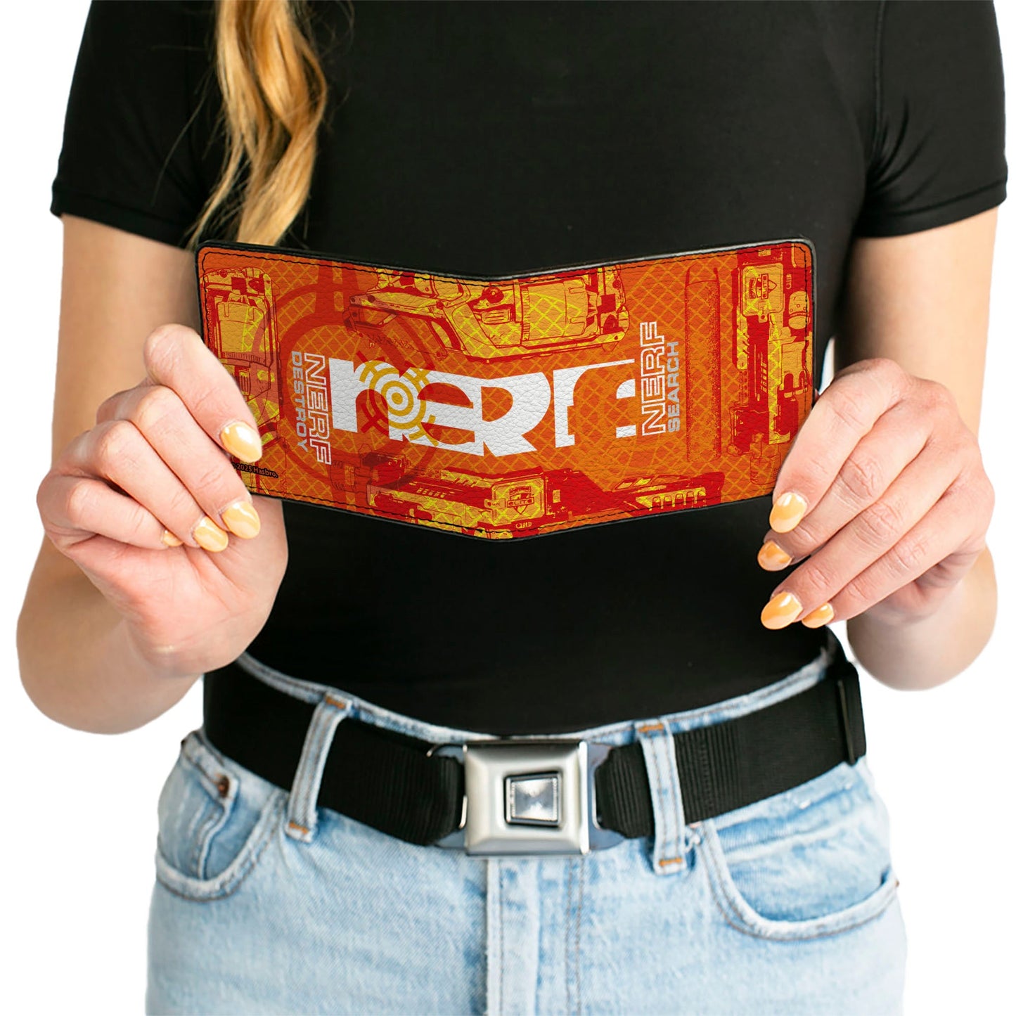 Bi-Fold Wallet - NERF SEARCH DESTROY Blasters Collage Reds/Oranges/White