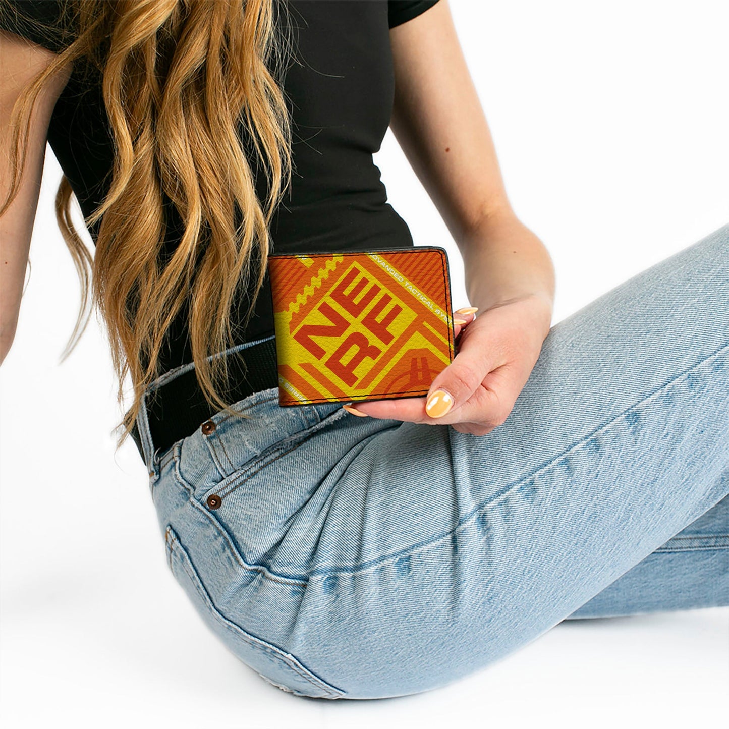 Bi-Fold Wallet - NERF Text and Target Icon Orange/Red/Yellow