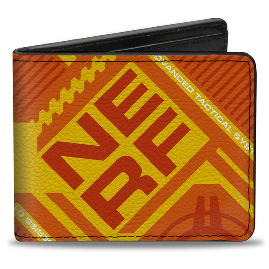 Bi-Fold Wallet - NERF Text and Target Icon Orange/Red/Yellow