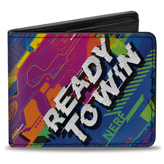 Bi-Fold Wallet - NERF Blasker READY TO WIN Collage Blue/Multi Color