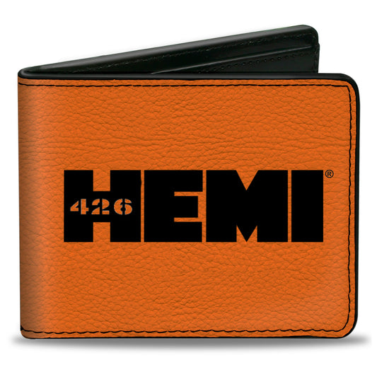 Bi-Fold Wallet - HEMI 426 Logo Orange Black