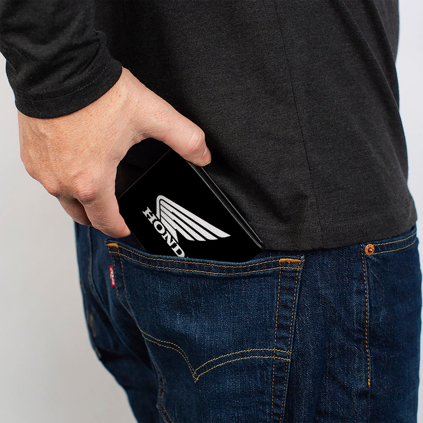 Bi-Fold Wallet - HONDA Motorcycle Black White