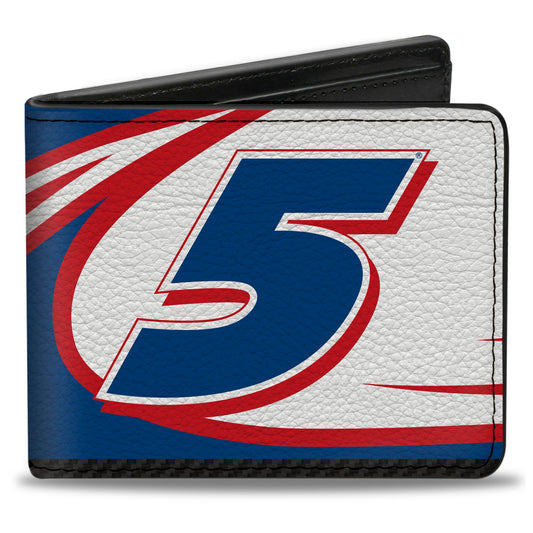 Bi-Fold Wallet - Kyle Larson #5 Racing Logo White/Blue/Red