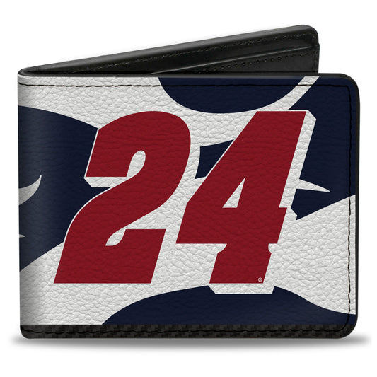 Bi-Fold Wallet - William Byron #24 Racing Logo Flames White/Blue/Red