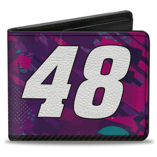 Bi-Fold Wallet - Alex Bowman #48 Racing Logo Blues/Purples/White