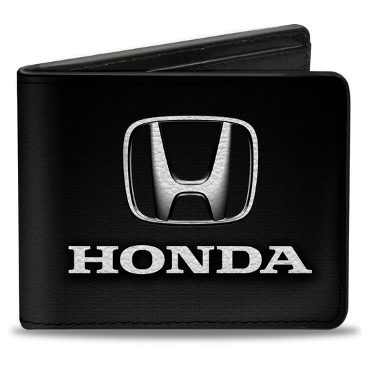 Bi-Fold Wallet - Honda Logo Black Silver White