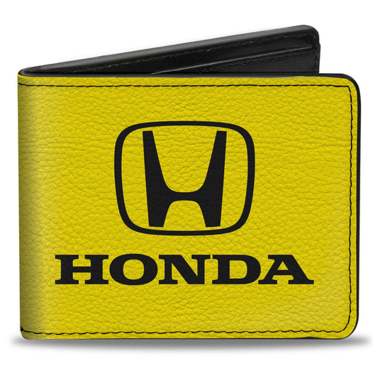 Bi-Fold Wallet - Honda Logo Yellow Black
