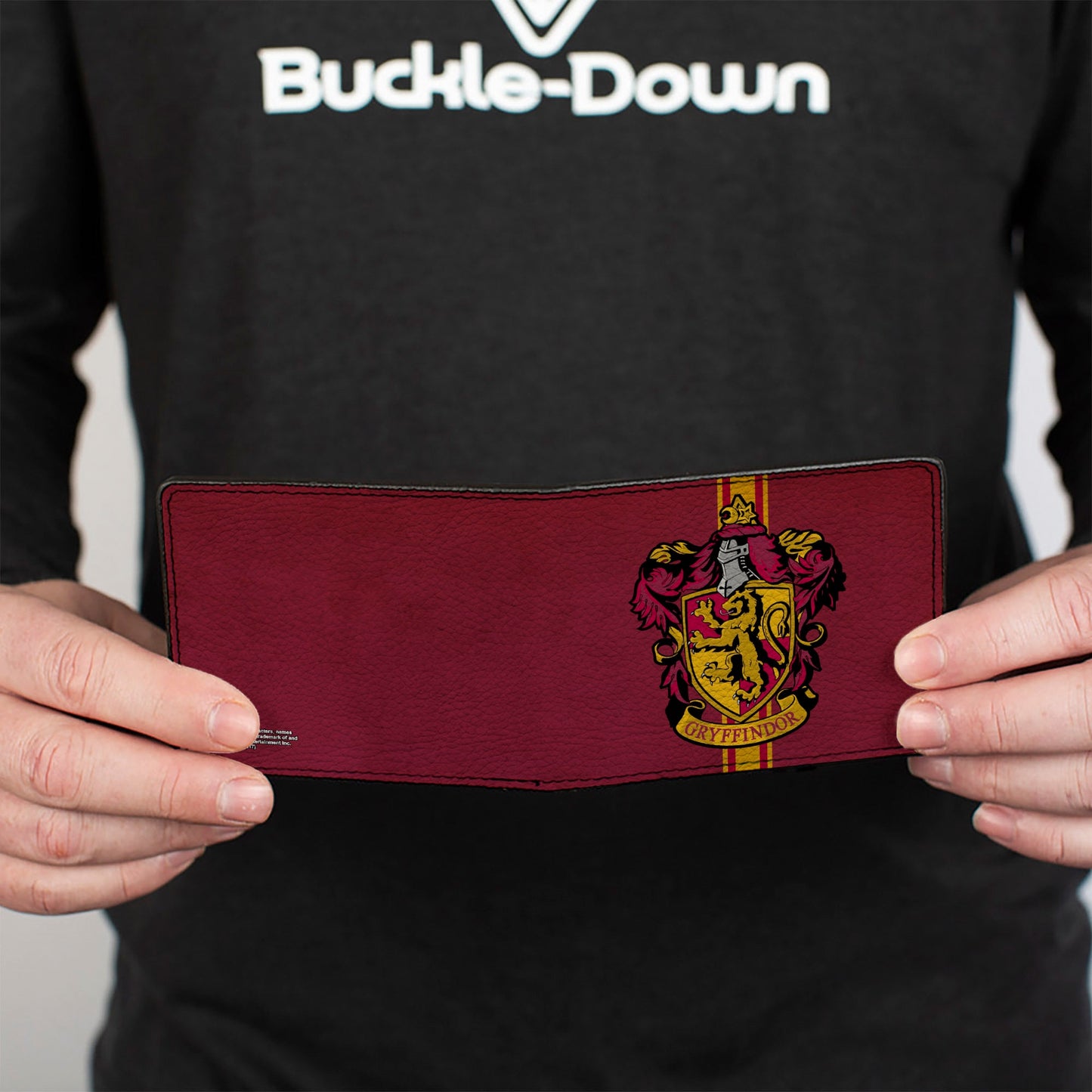 Bi-Fold Wallet - GRYFFINDOR Crest Vertical Stripe Burgundy Gold