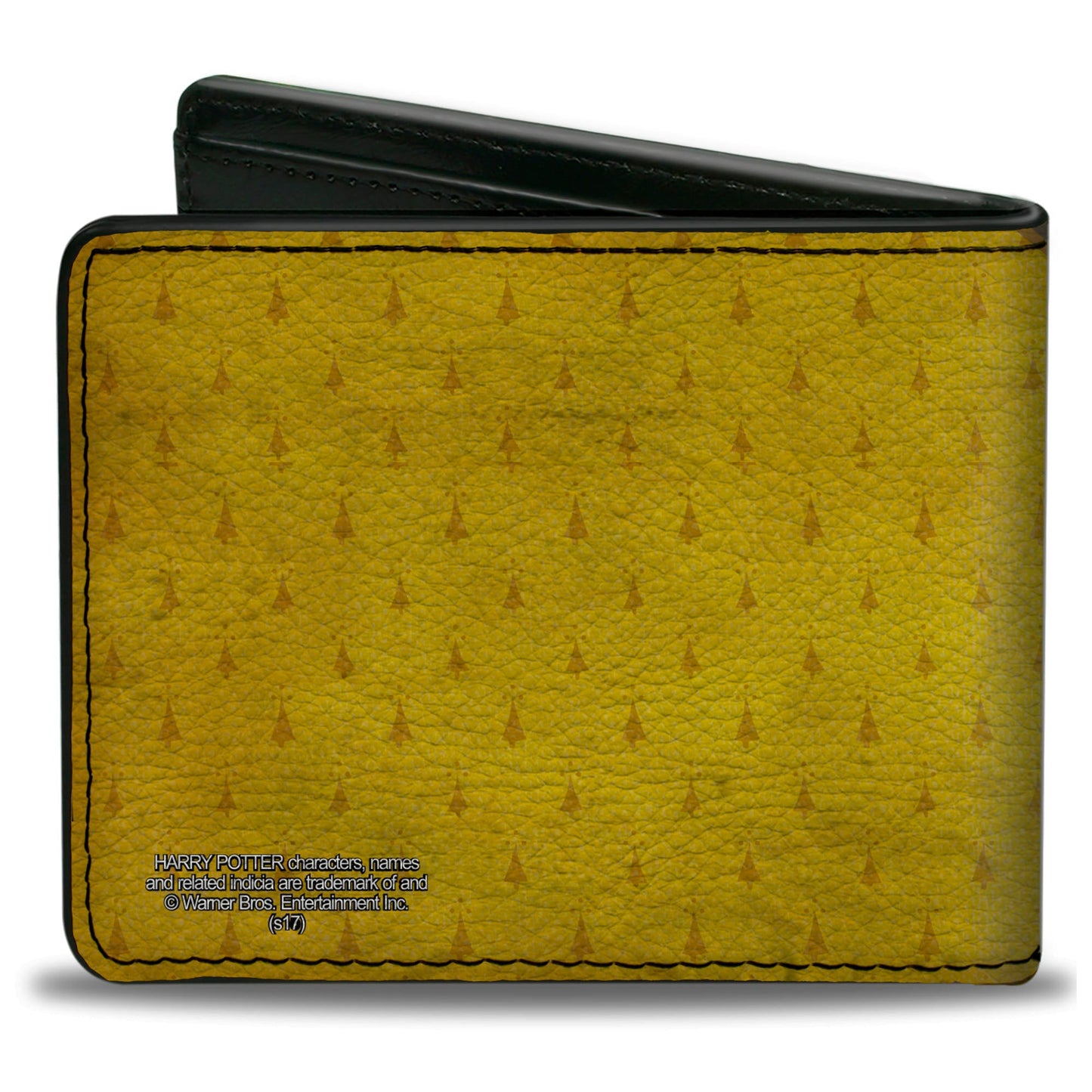 Bi-Fold Wallet - HUFFLEPUFF Crest Stripe4 Weathered Gold Brown