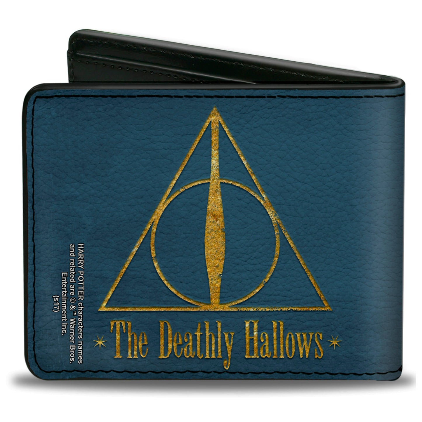 Bi-Fold Wallet - THE DEATHLY HALLOWS Symbol Blue Gold