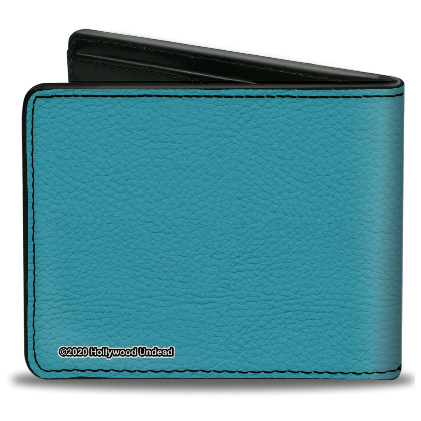Bi-Fold Wallet - HOLLYWOOD UNDEAD Text Logo Dove & Grenade Icon Teal Black