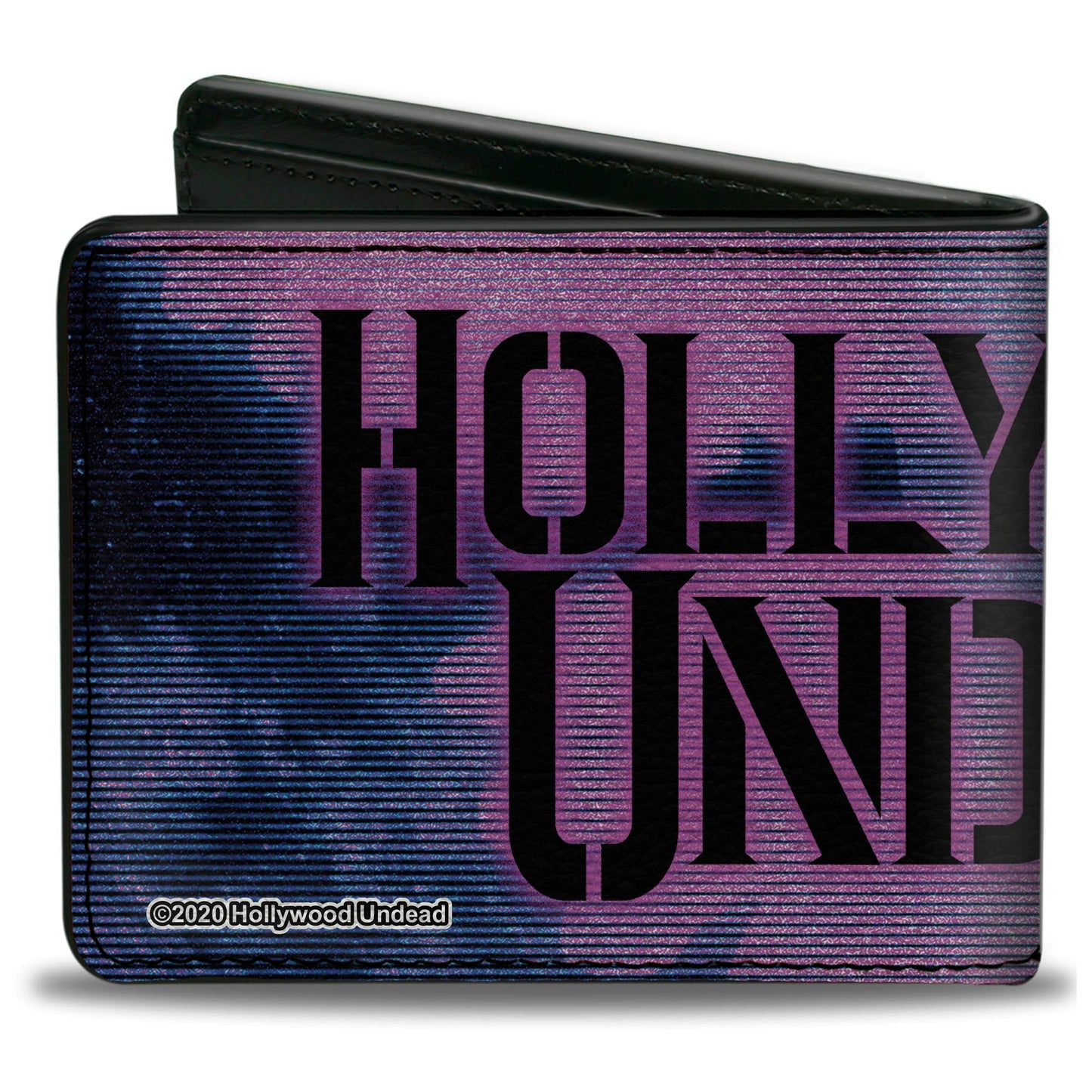 Bi-Fold Wallet - HOLLYWOOD UNDEAD Dove TV Fuzz CLOSE-UP Blues Pinks Black