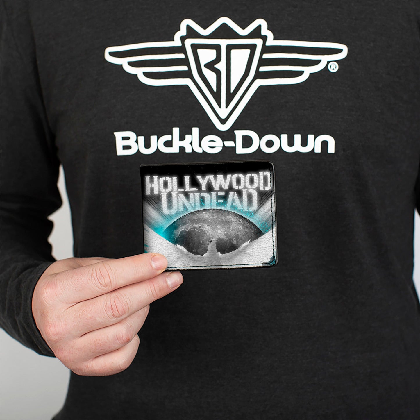 Bi-Fold Wallet - HOLLYWOOD UNDEAD New Empire Vol 1 Dove Black White Grays Teal