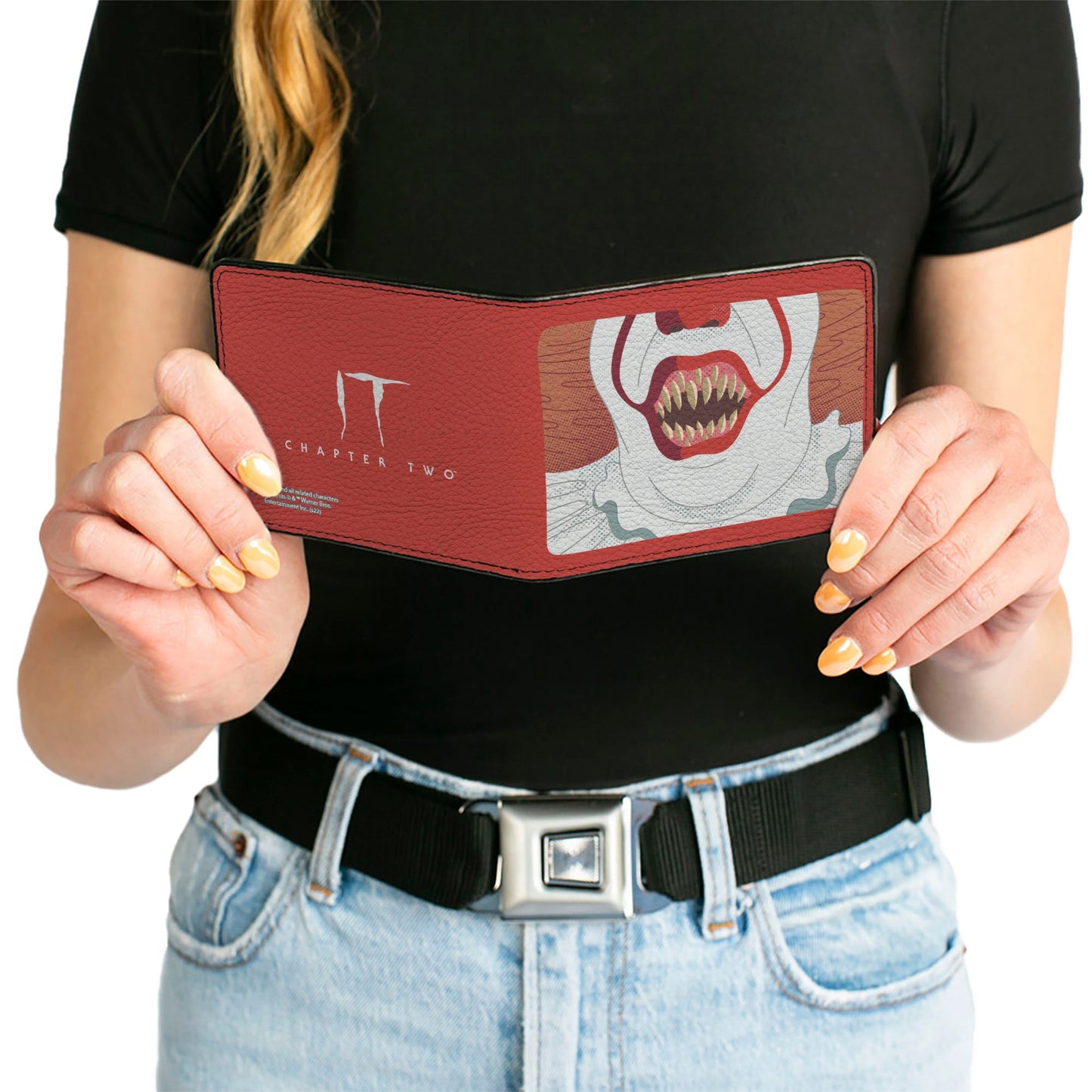 Bi-Fold Wallet - IT Chapter Two Pennywise Smile Close-Up + Title Logo Red/White