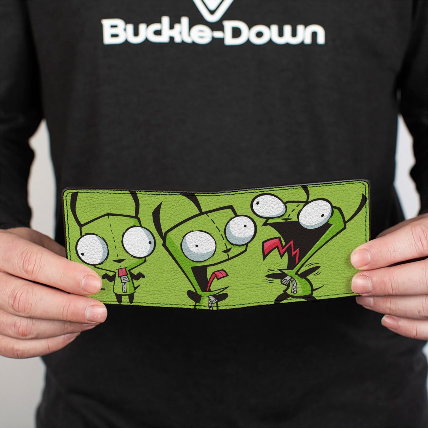 Bi-Fold Wallet - Invader Zim GIR Poses Green