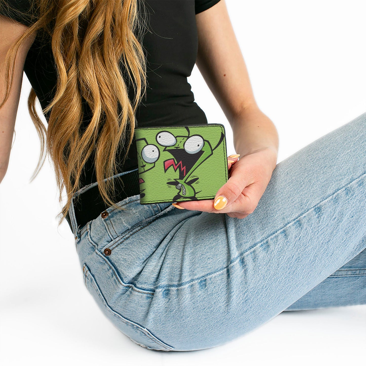 Bi-Fold Wallet - Invader Zim GIR Poses Green