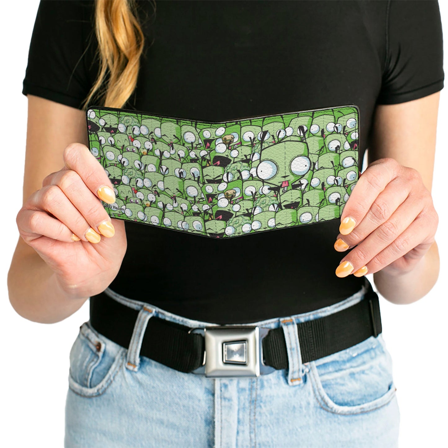 Bi-Fold Wallet - Invader Zim GIR Poses Stacked Greens