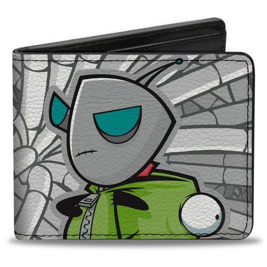 Bi-Fold Wallet - INVADER ZIM GIR with Hood Down Pose Hoses Grays