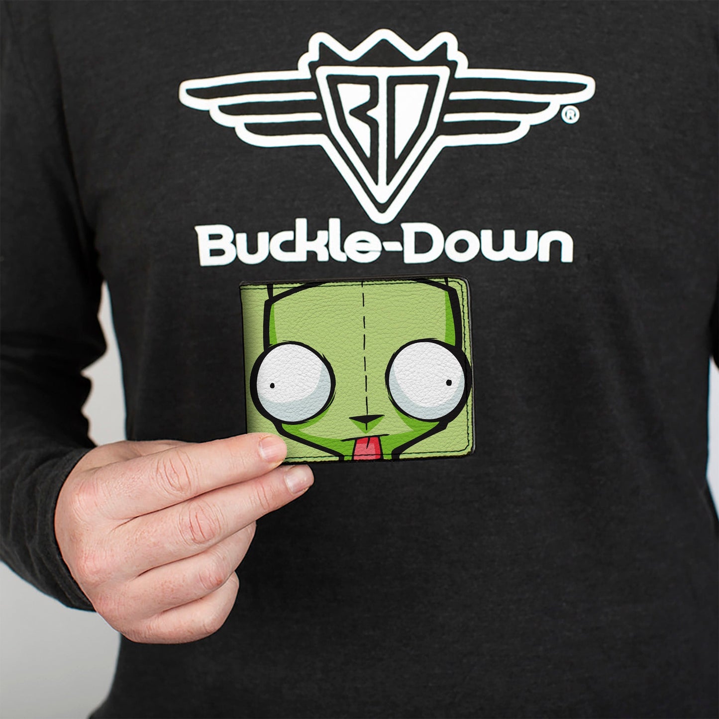 Bi-Fold Wallet - Invader Zim GIR Face Close-Up Greens