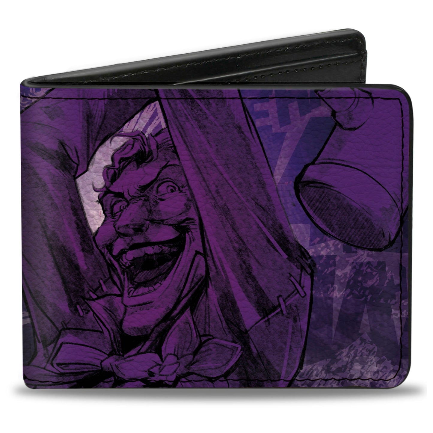 Bi-Fold  Wallet - The Joker Hammer Pose and Logo Purples