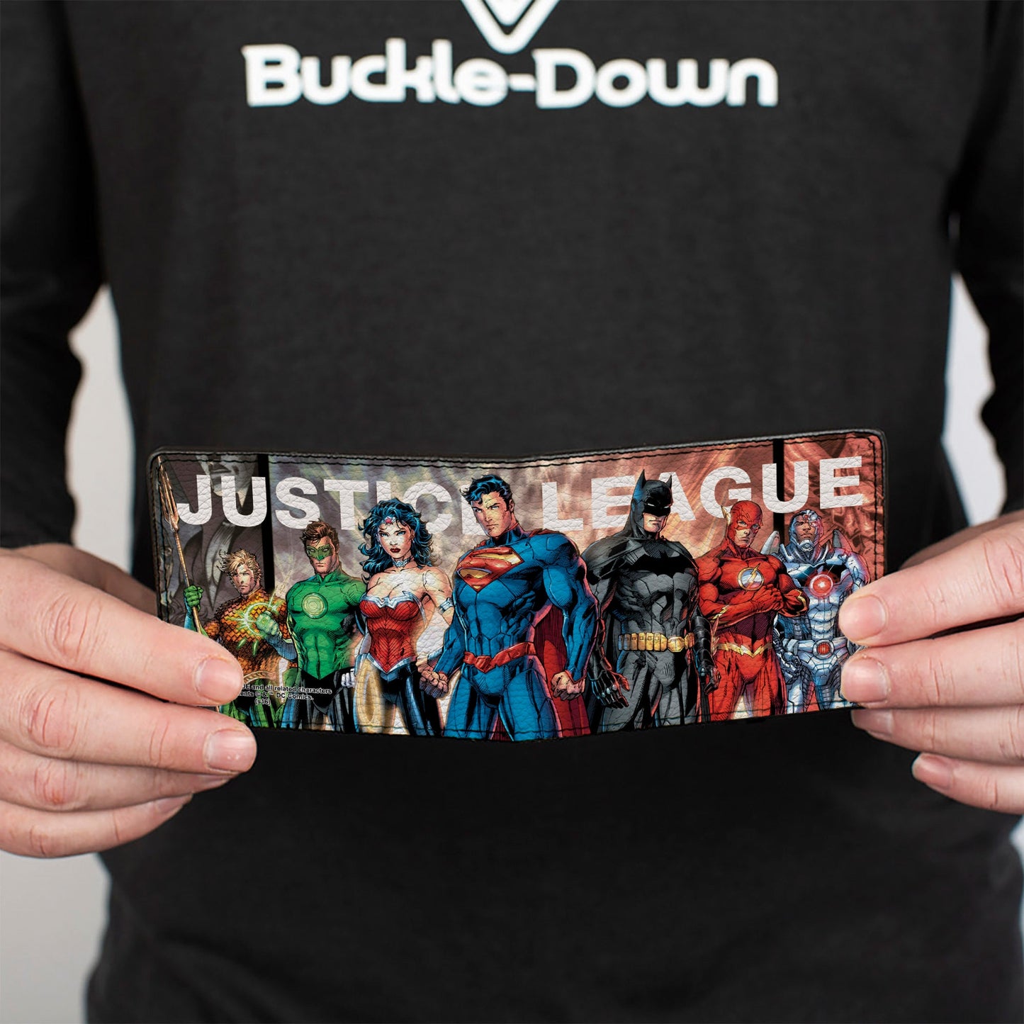 Bi-Fold Wallet - THE NEW 52 JUSTICE LEAGUE Issue #1 7-Superhero Variant Cover Group Pose