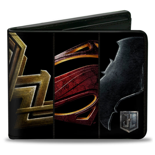 Bi-Fold Wallet - Justice League 2017 6-Superhero Icon Blocks