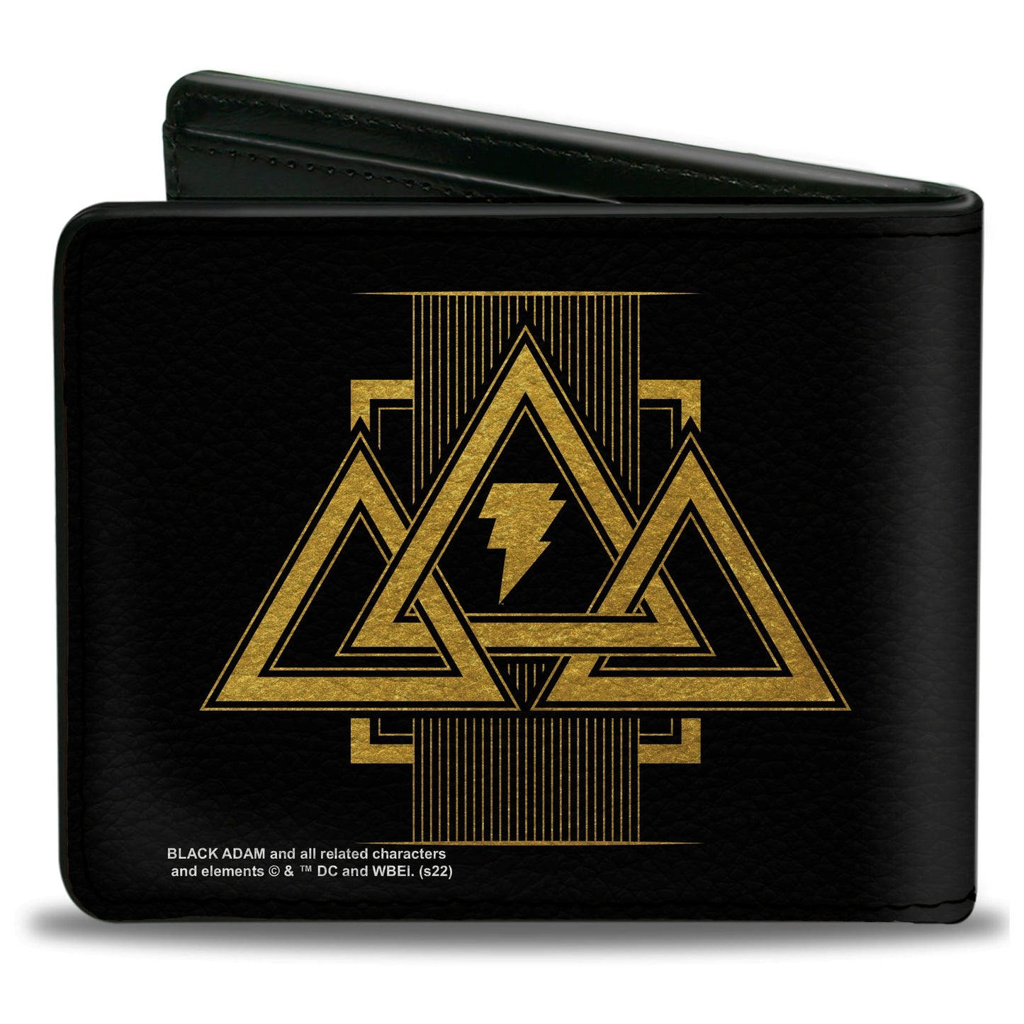 Bi-Fold Wallet - BLACK ADAM Title Logo and Icons Black/Yellow