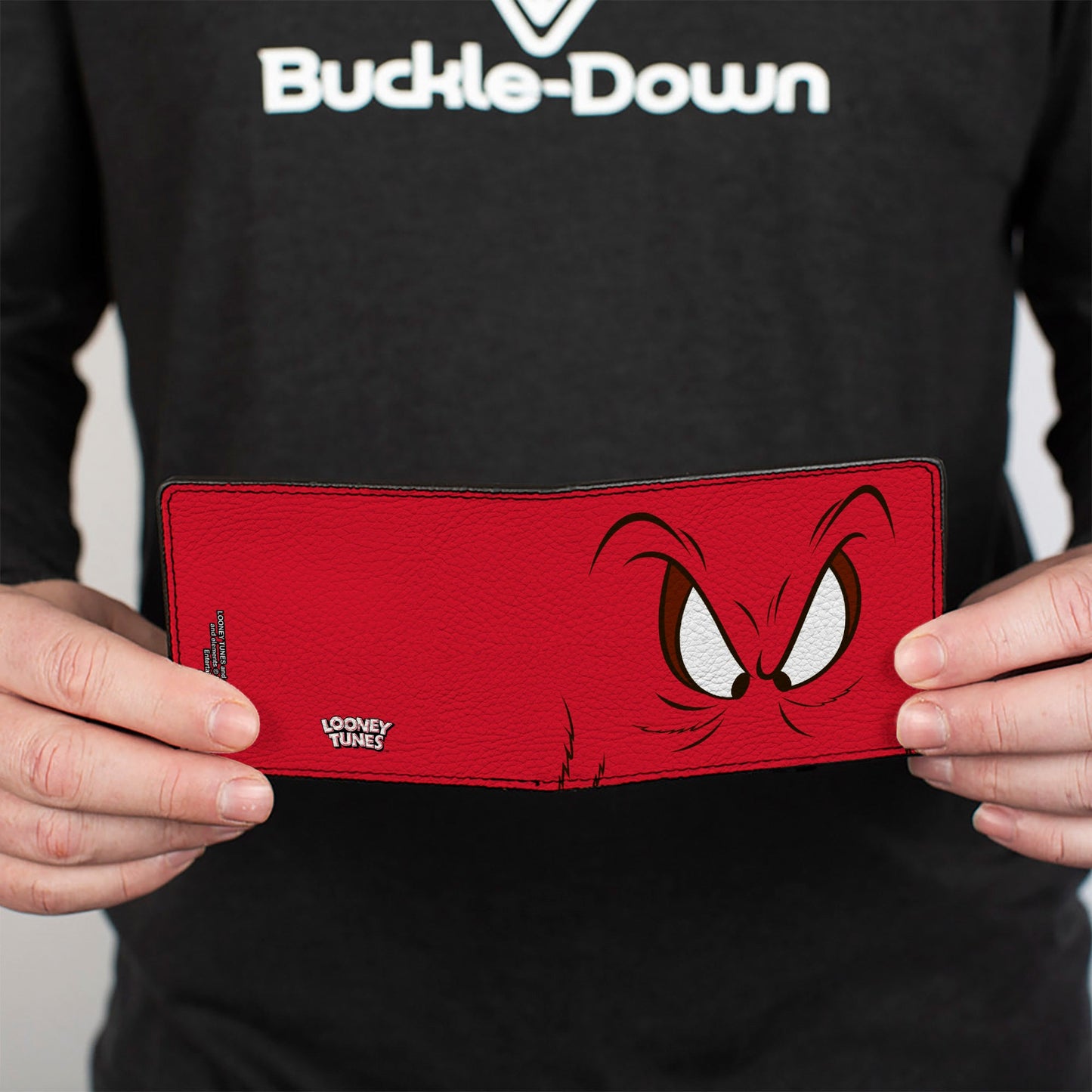 Bi-Fold Wallet - Bi-Fold Wallet - Gossamer Eyes CLOSE-UP Red Black White