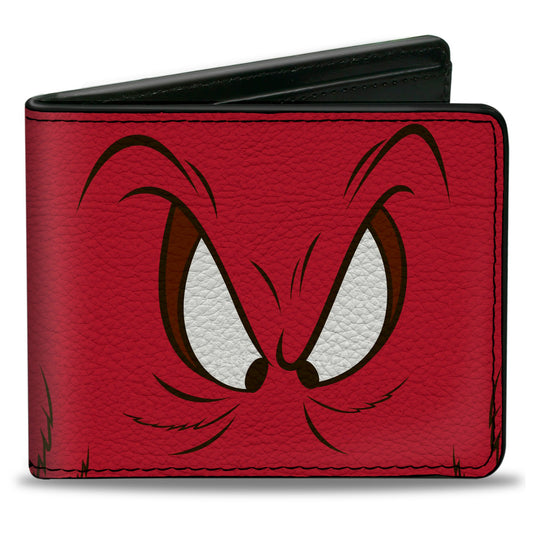 Bi-Fold Wallet - Bi-Fold Wallet - Gossamer Eyes CLOSE-UP Red Black White