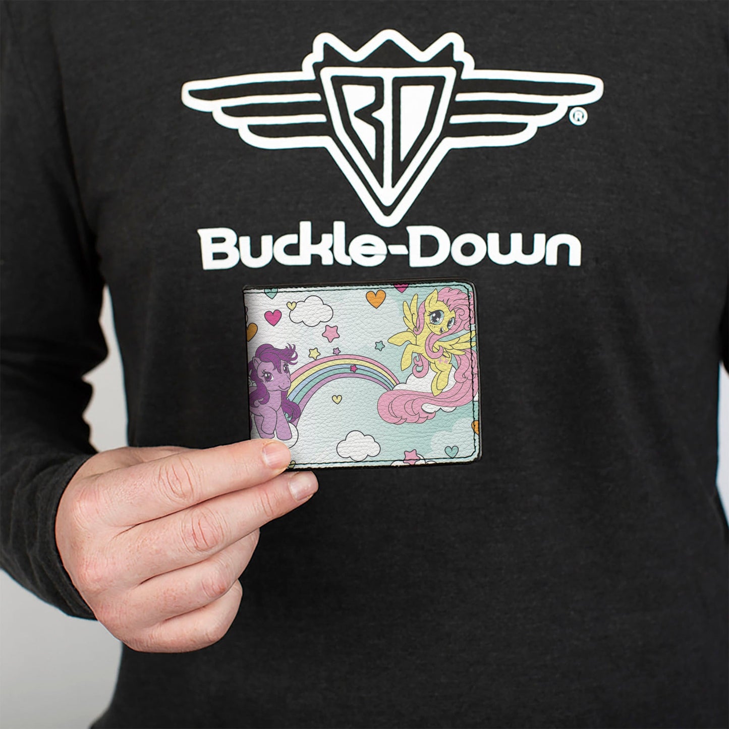 Bi-Fold Wallet - My Little Pony Three Pony Rainbow Cloud Scene Multi Color