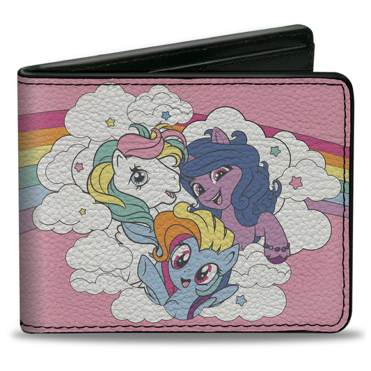 Bi-Fold Wallet - MY LITTLE PONY Three Pony Rainbow Cloud Pose Pinks