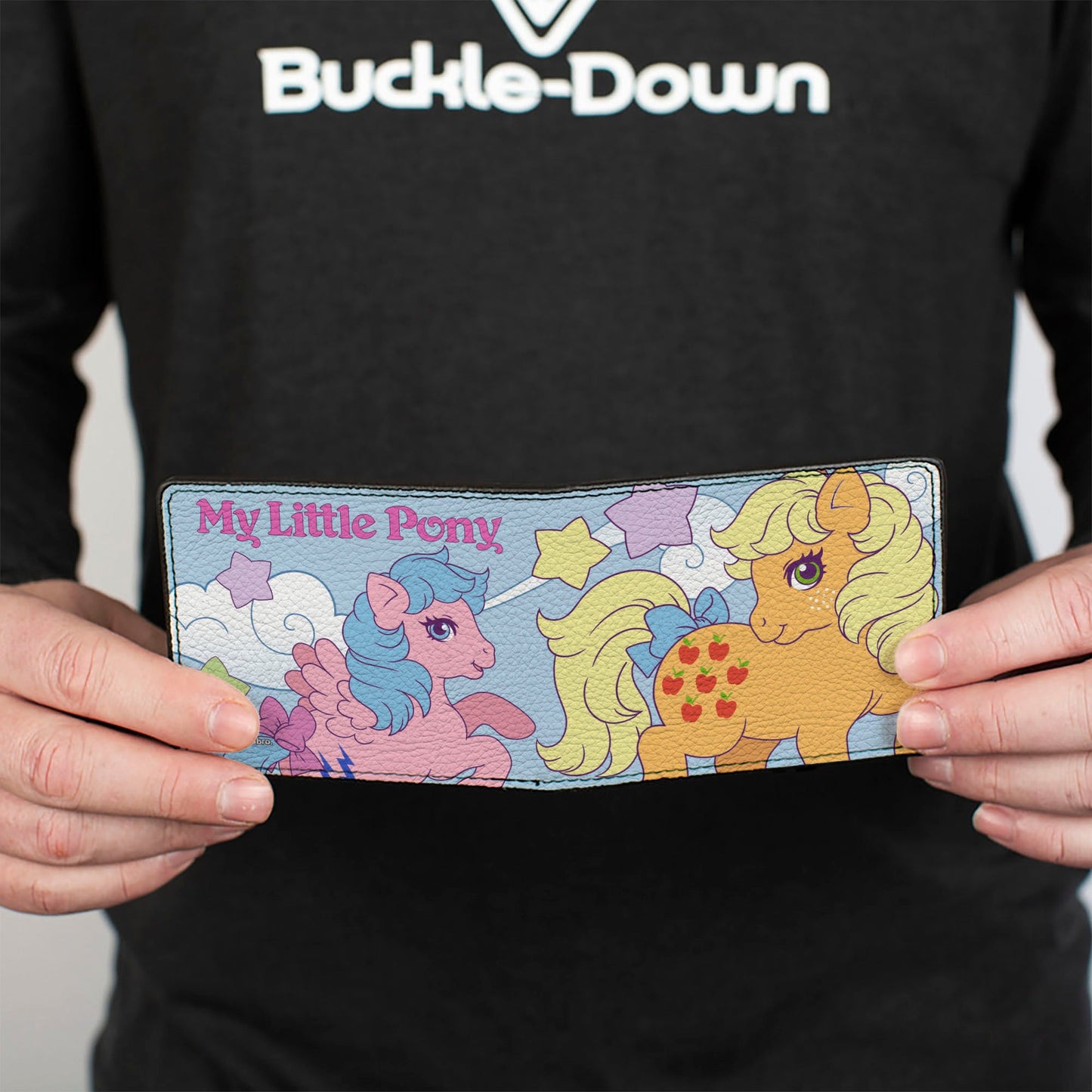 Bi-Fold Wallet - MY LITTLE PONY Two Pony Star Cloud Pose and Title Logo Blue/Multi Color