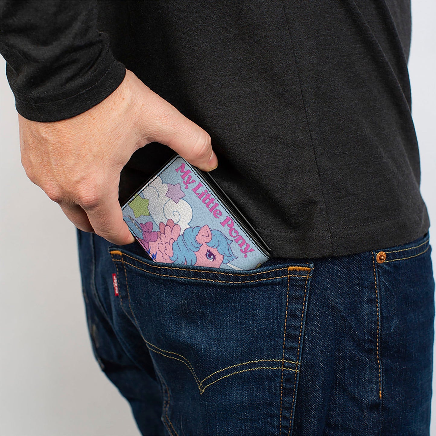 Bi-Fold Wallet - MY LITTLE PONY Two Pony Star Cloud Pose and Title Logo Blue/Multi Color