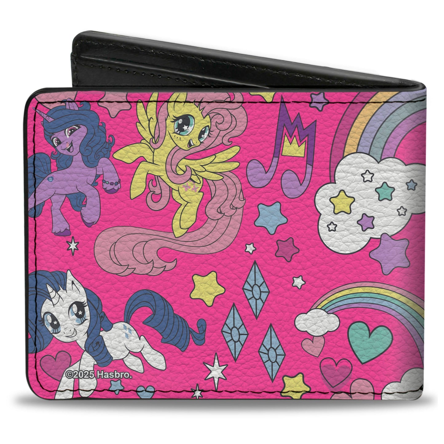 Bi-Fold Wallet - My Little Pony Five Ponies and Cutie Marks Collage Pink/Multi Color