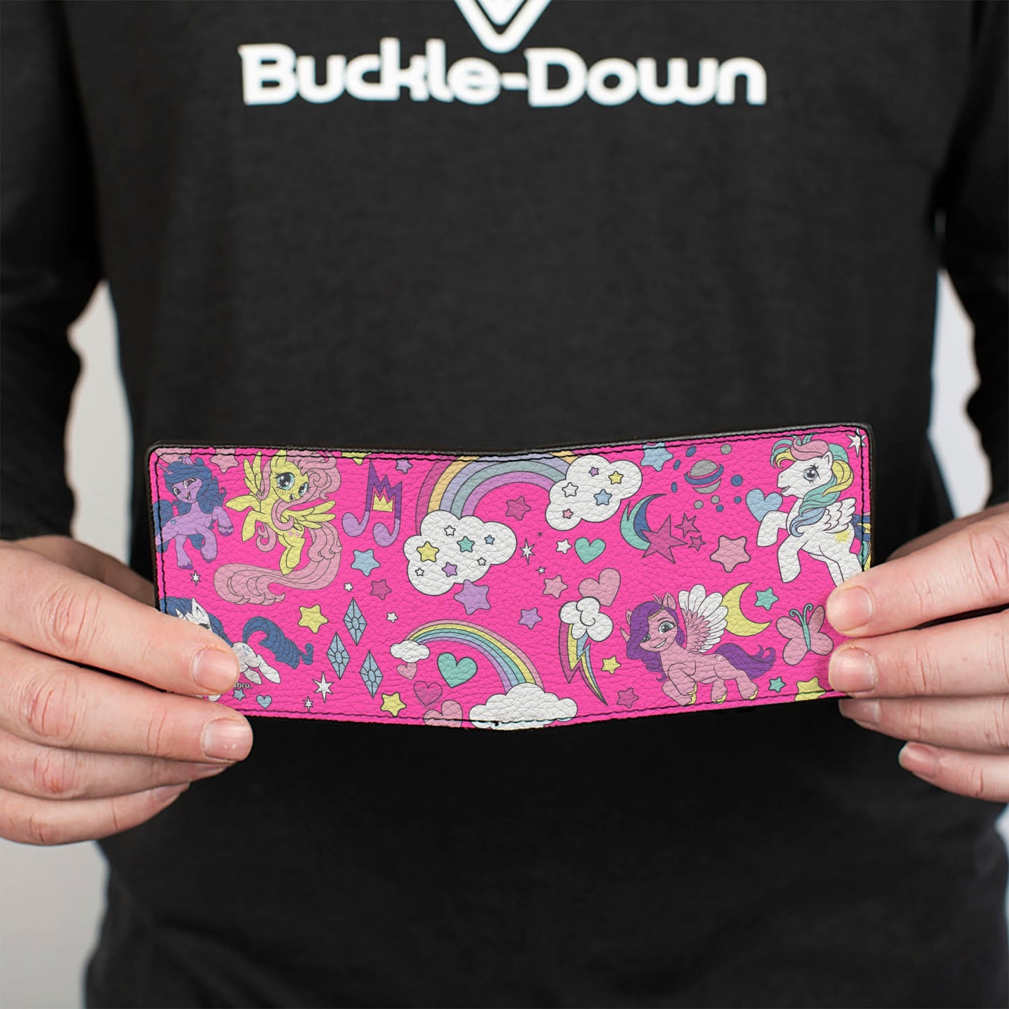 Bi-Fold Wallet - My Little Pony Five Ponies and Cutie Marks Collage Pink/Multi Color