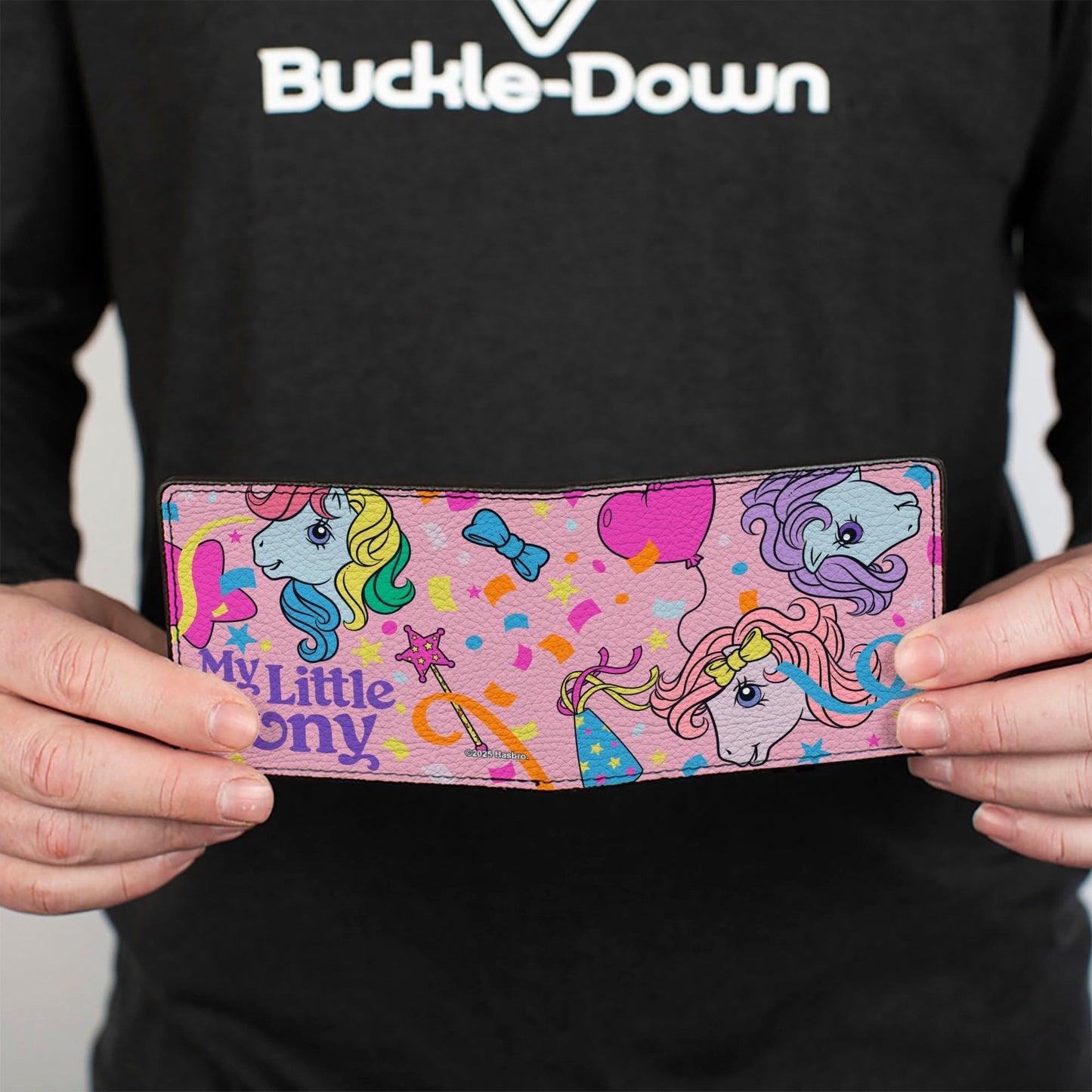 Bi-Fold Wallet - MY LITTLE PONY Three Pony Confetti Party and Title Logo Pink/Multi Color