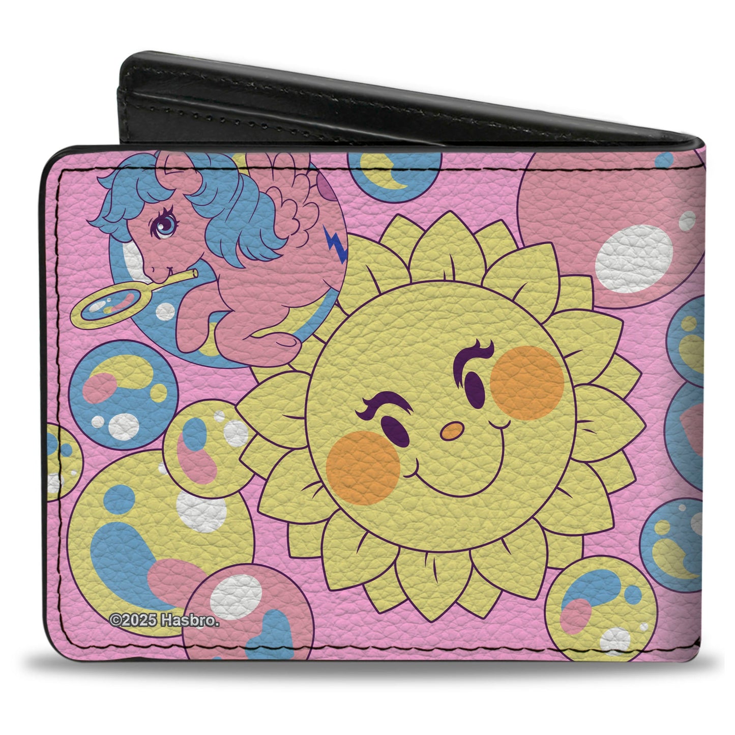 Bi-Fold Wallet - MY LITTLE PONY Two Pony Sunshine Bubbles and Title Logo Pink/Multi Color