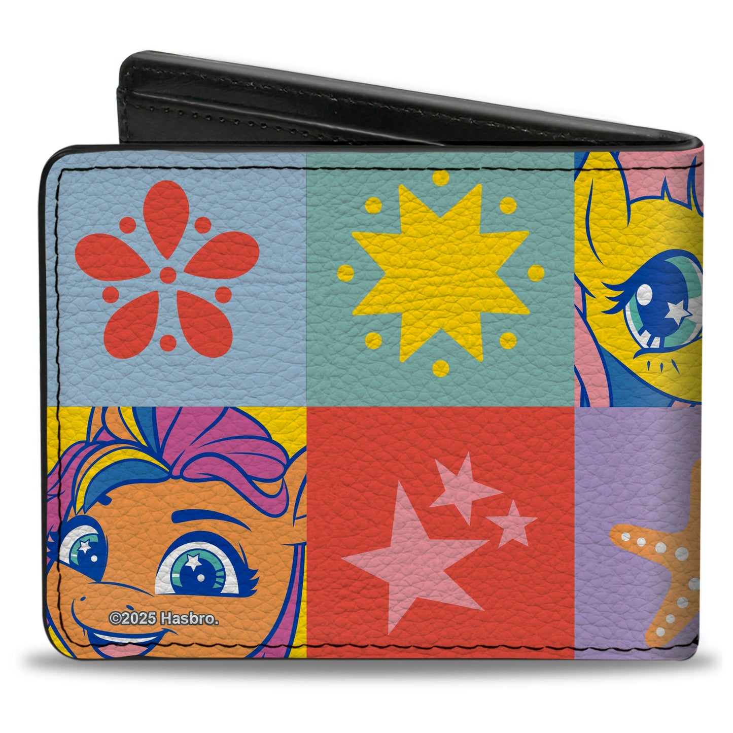 Bi-Fold Wallet - My Little Pony Faces and Cutie Mark Blocks Multi Color