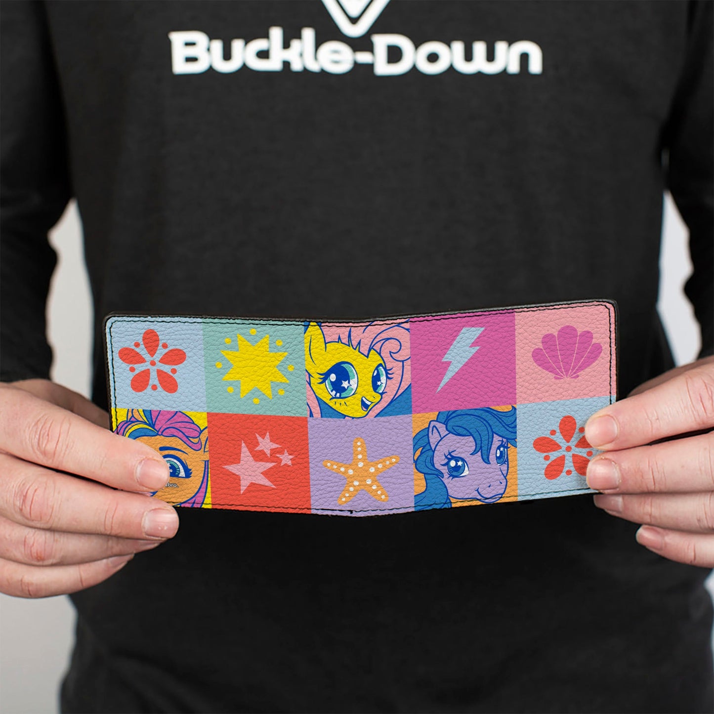 Bi-Fold Wallet - My Little Pony Faces and Cutie Mark Blocks Multi Color