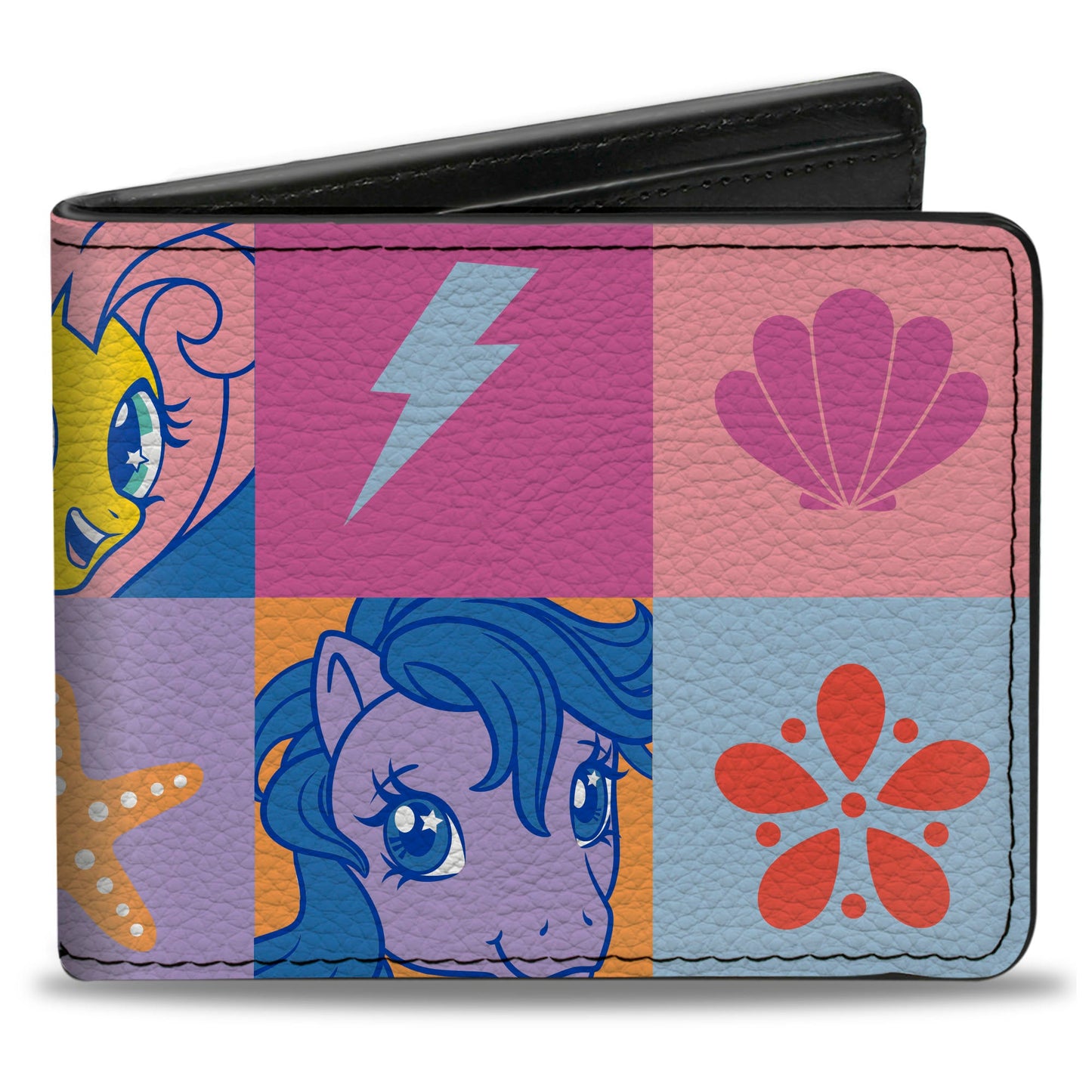 Bi-Fold Wallet - My Little Pony Faces and Cutie Mark Blocks Multi Color