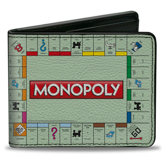 Bi-Fold Wallet - Monopoly Game Board  Layout