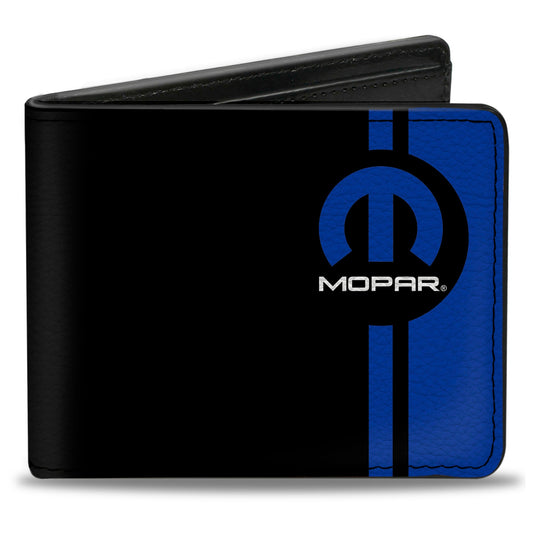 Bi-Fold Wallet - MOPAR Logo Stripe Black Blue