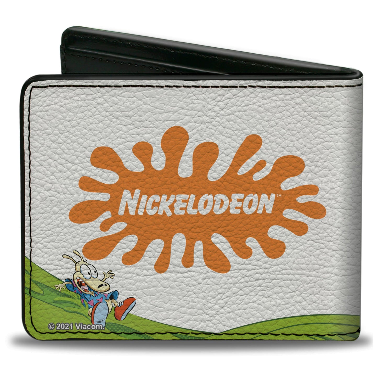 Bi-Fold Wallet - Nick 90's 9-Character Mash Up Collage + NICKELODEON Splat Logo White
