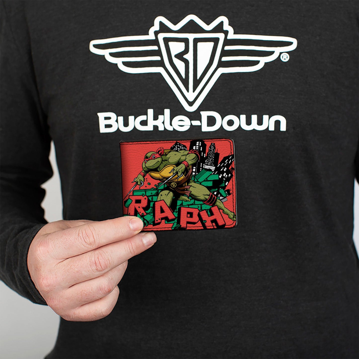 Bi-Fold Wallet - Teenage Mutant Ninja Turtles RAPH Action Pose Red