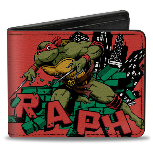 Bi-Fold Wallet - Teenage Mutant Ninja Turtles RAPH Action Pose Red