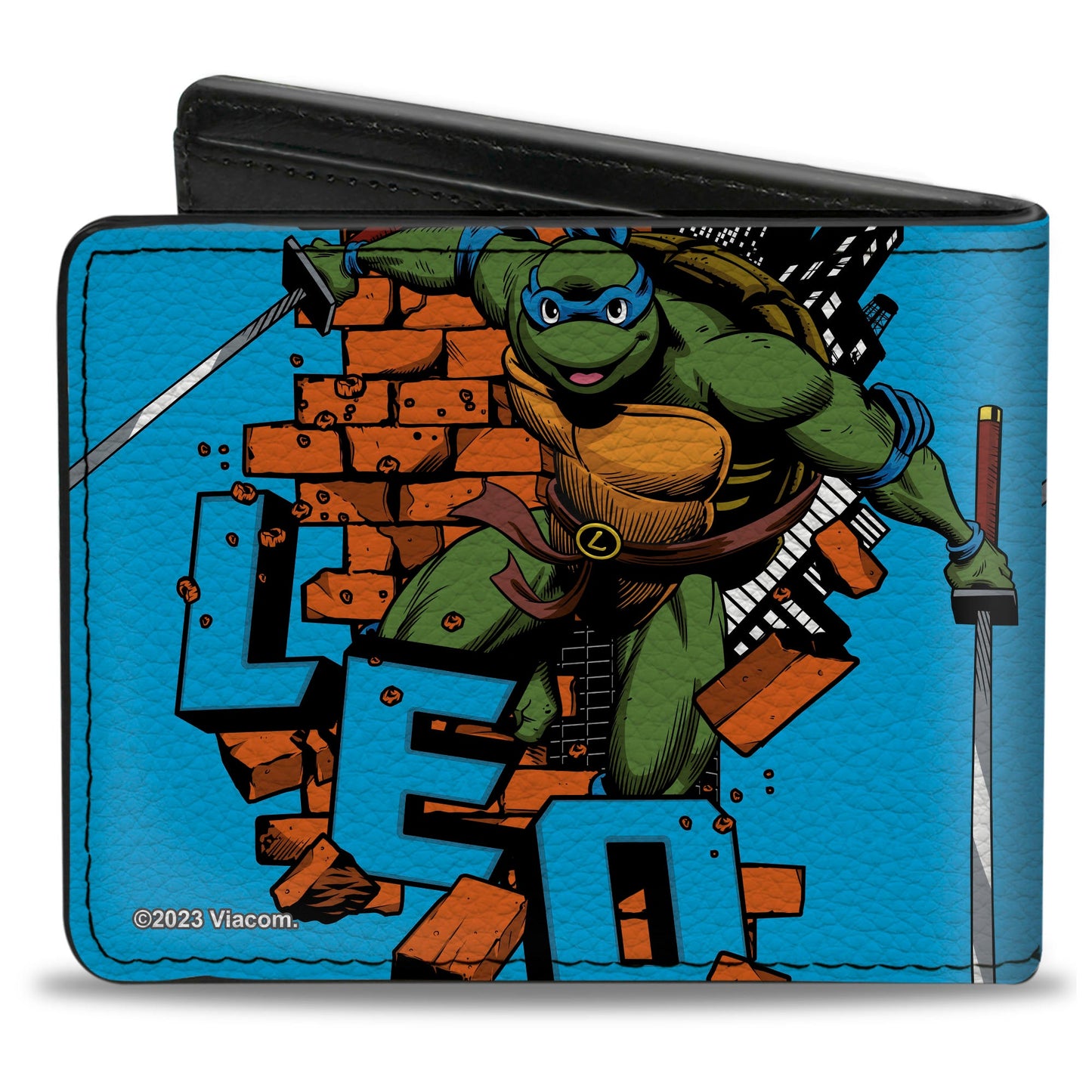Bi-Fold Wallet - Teenage Mutant Ninja Turtles LEO Action Pose Blue