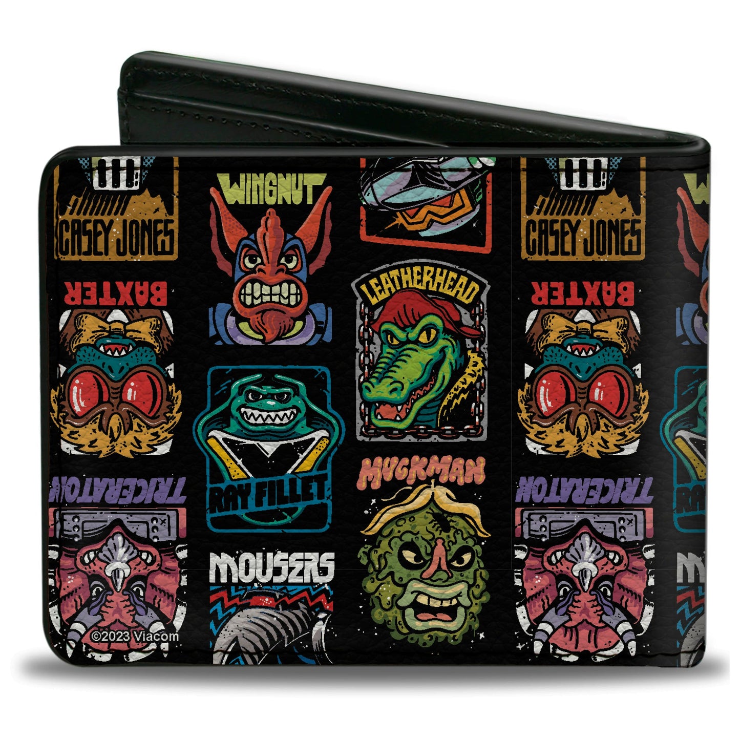 Bi-Fold Wallet - Teenage Mutant Ninja Turtles Allies and Villains Poses Black